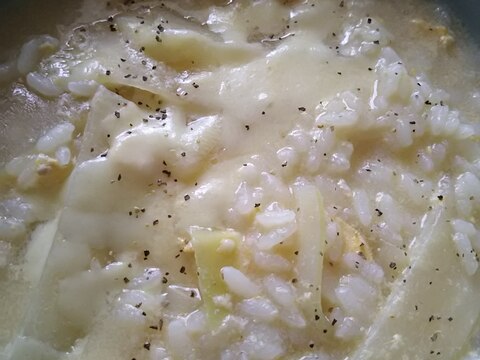 大根とチーズの卵雑炊(^^)